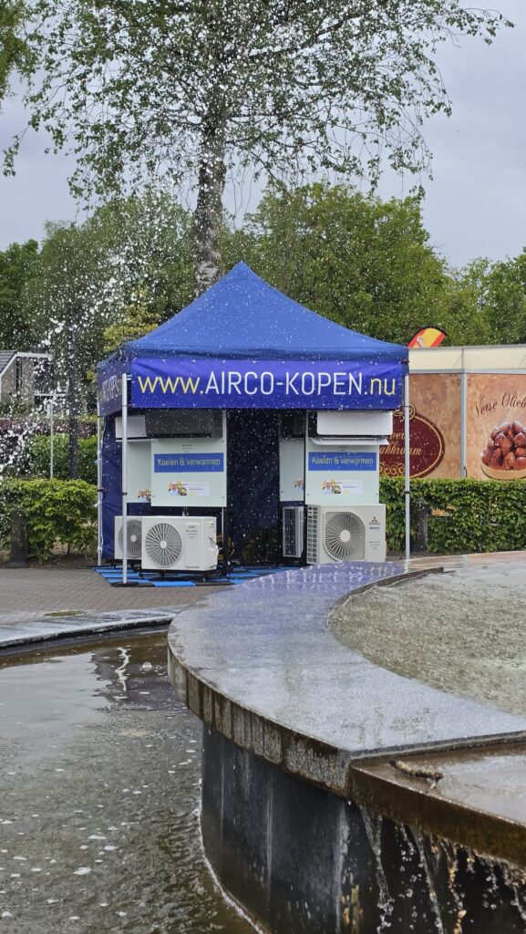 Airco-Kopen.nu met werkende airco’s op de braderie bij EuroParcs Zuiderzee in Biddinghuizen voor chalets en recreatiewoningen